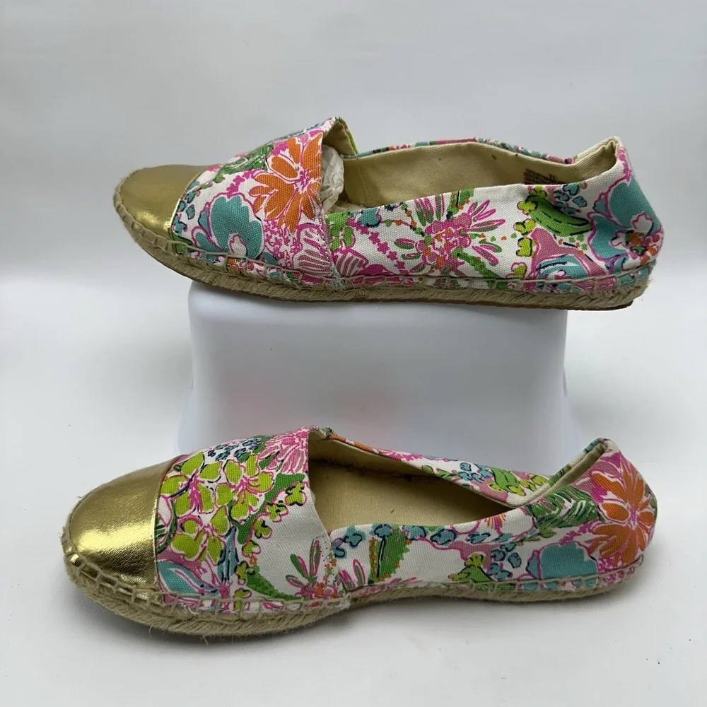 Lilly Pulitzer For Target Espadrille Flats Nosey Posey Size 9.5‎ Shoes
